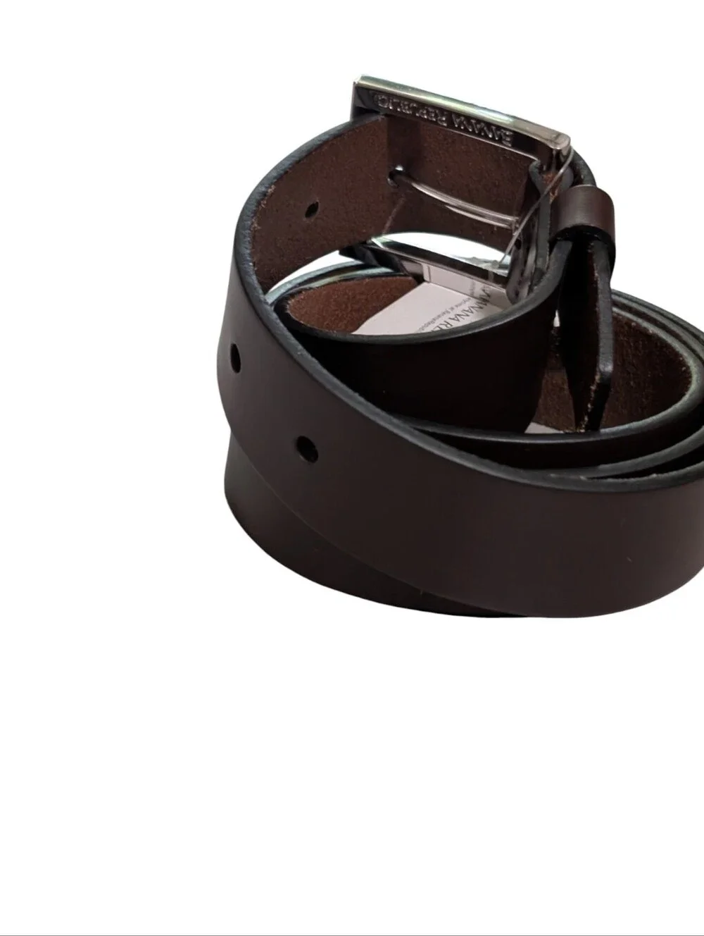 NWT Banana Republic Brown cow Leather Belt Silver Buckle Men's size 40 classic